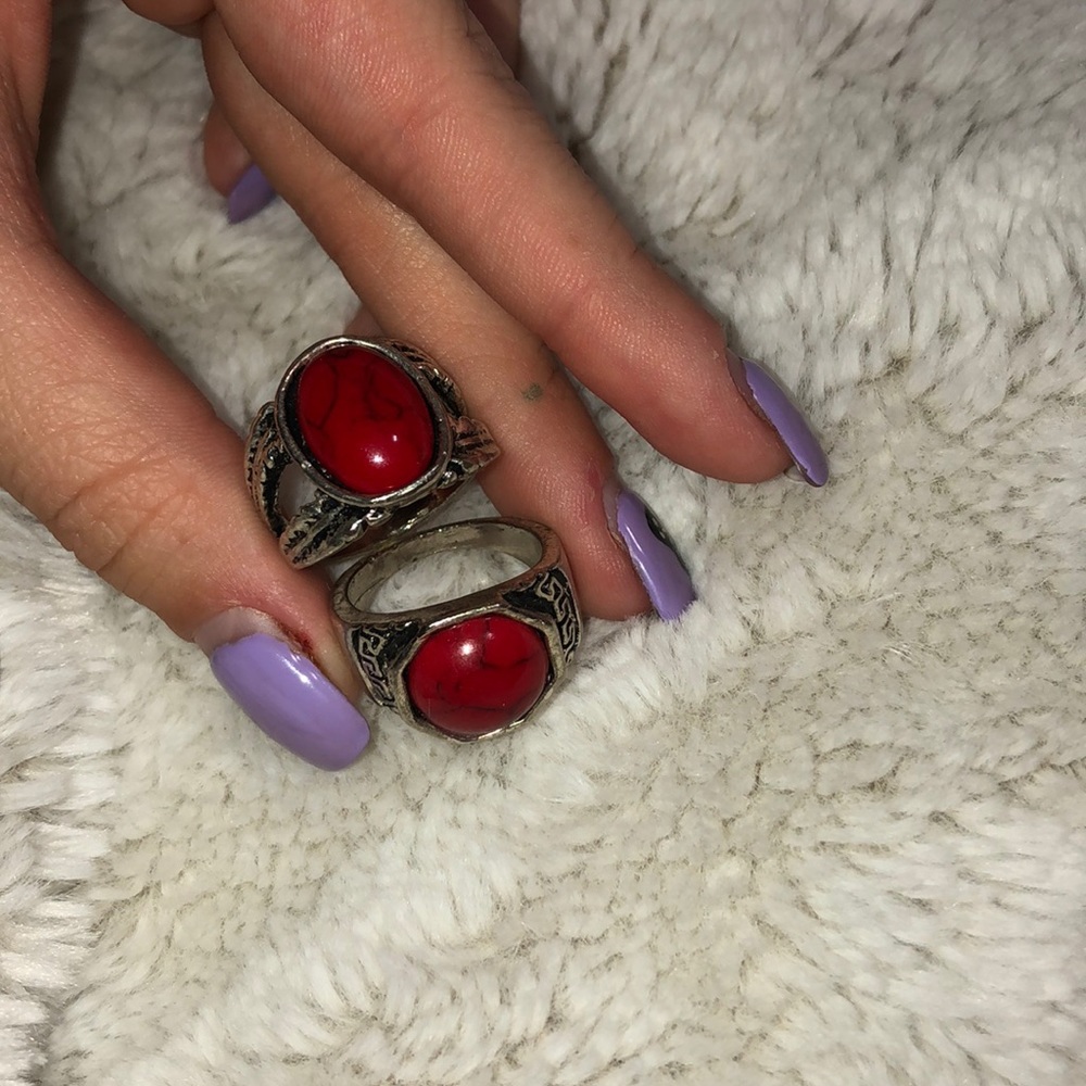 Set Of 3 Red Rings - Picture 4 of 5